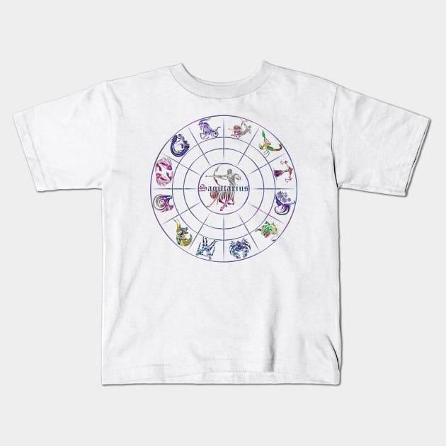 New zodiac 12 in 1 - Sagittarius Kids T-Shirt by INDONESIA68